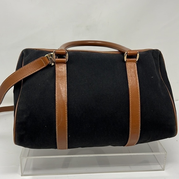 Vintage Mark Cross Monogram Canvas Grey/Tan | Mercari Mark Cross Boston Bag Double Handle Canvas and Leather Crossbody Zip Top